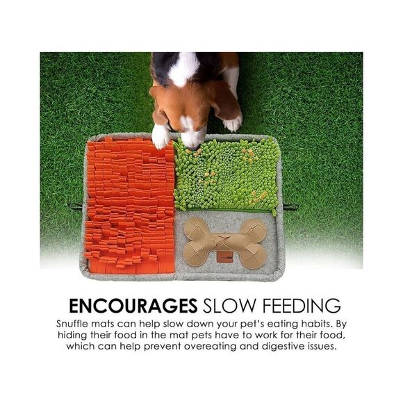 New Dog Interactive Snuffle Mat Mental Stimulation Slow Feeding 20" x 28" - Picture 6 of 7